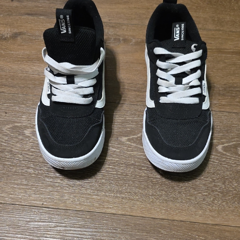 Vans Classic Black and White Lace-Up Shoes
